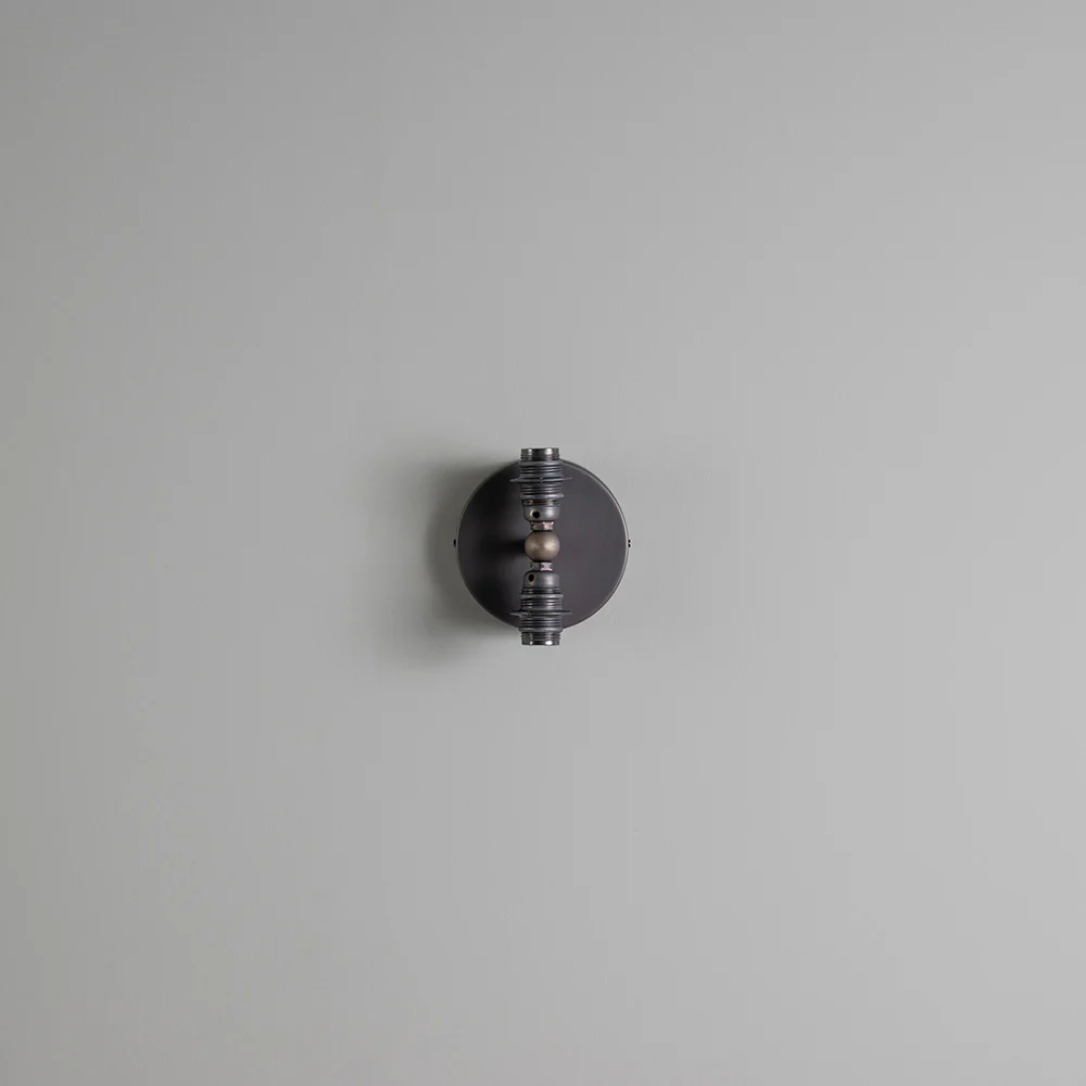 Stitch In Time Wall Light in Mustard with Antique Gold Trim - Image 4