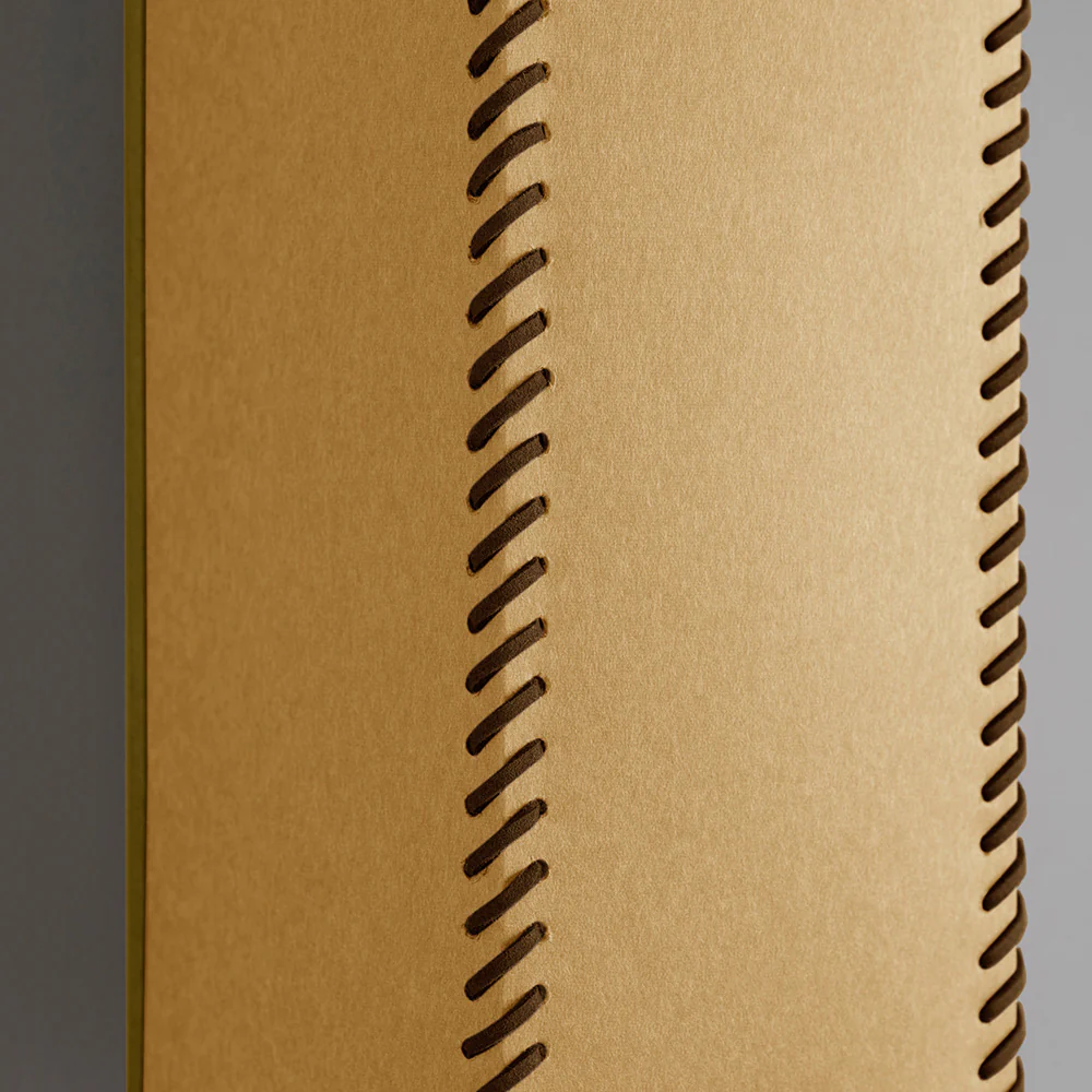 Stitch In Time Wall Light in Mustard with Antique Gold Trim - Image 6