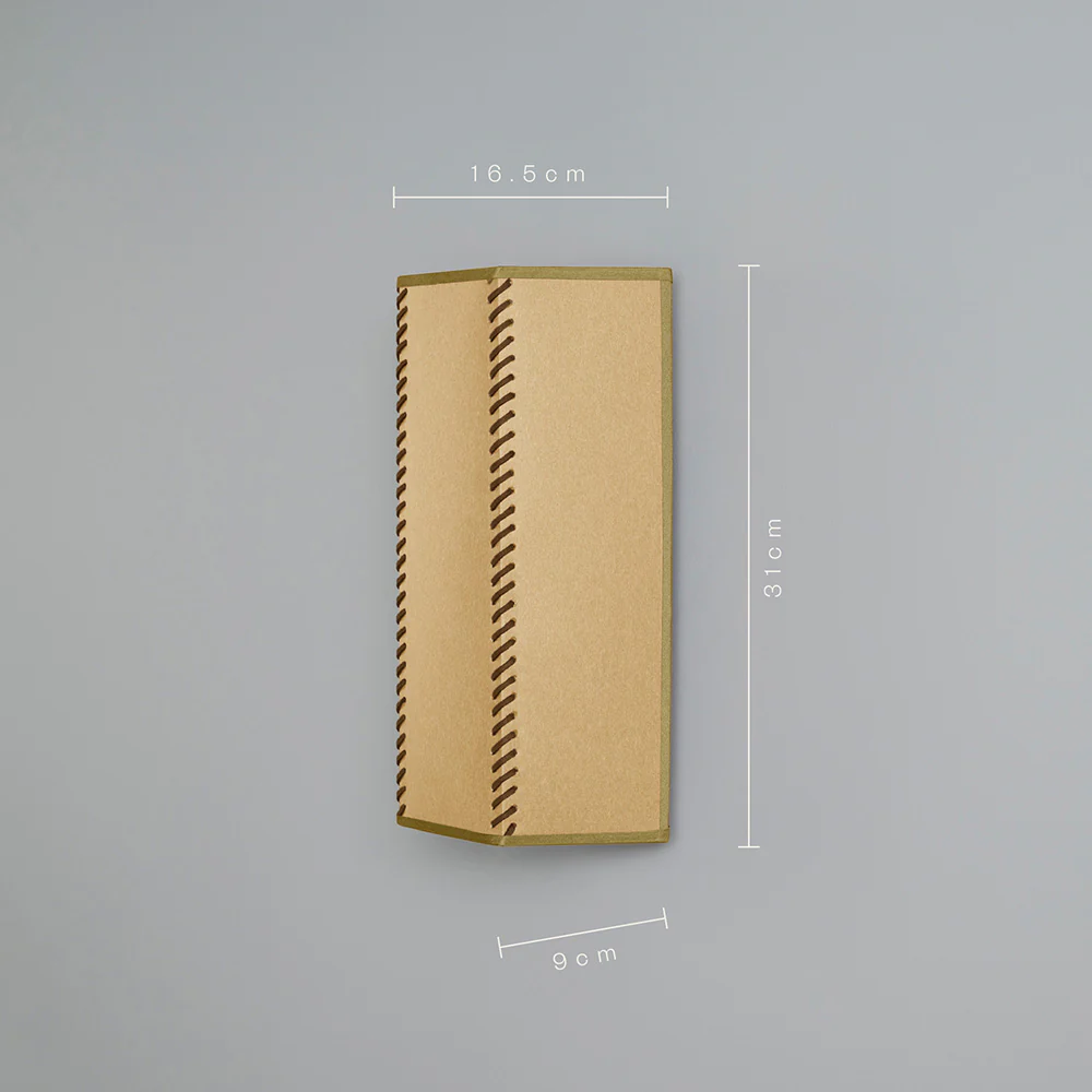 Stitch In Time Wall Light in Mustard with Antique Gold Trim - Image 7