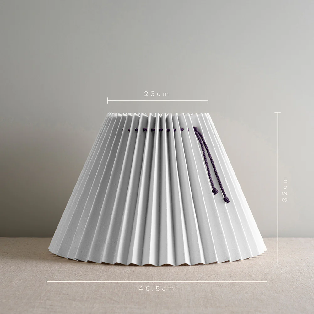 Sunburst Concertina Natural Pleat Lamp Shade with Blackberry Cord - Image 8