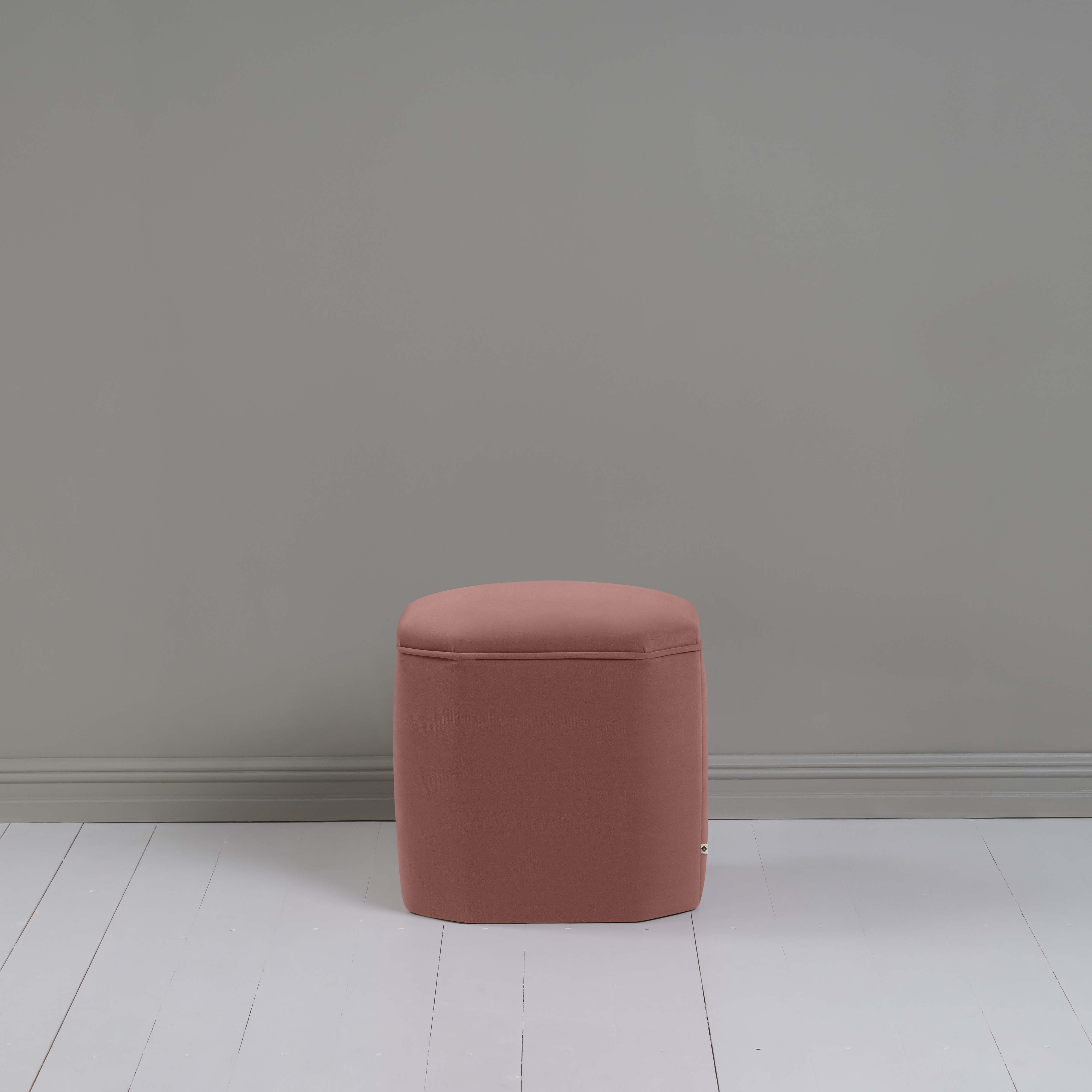 Thither Hexagonal Ottoman in Intelligent Velvet Damson - Image 2