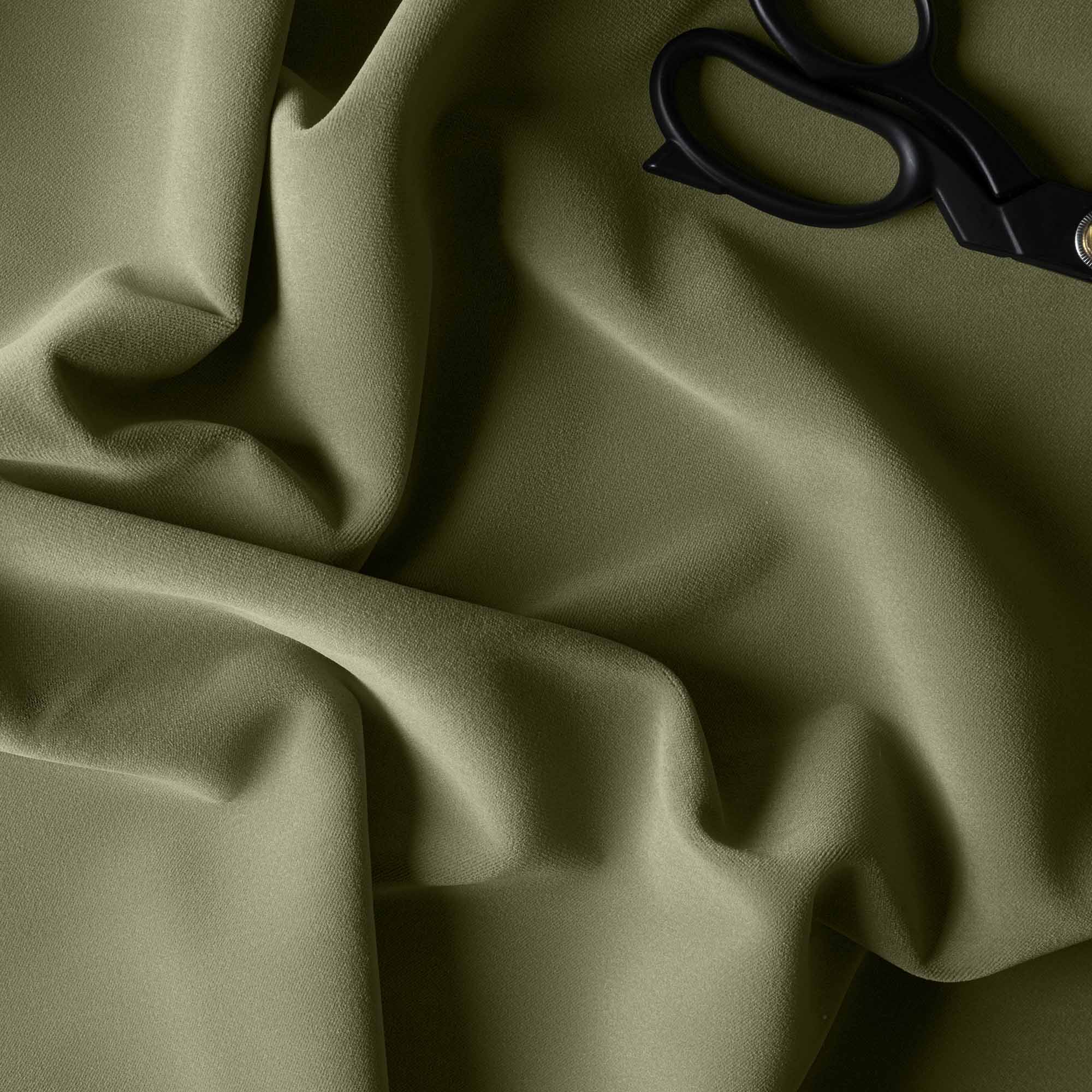 Thither Hexagonal Ottoman in Intelligent Velvet Green Tea - Image 9