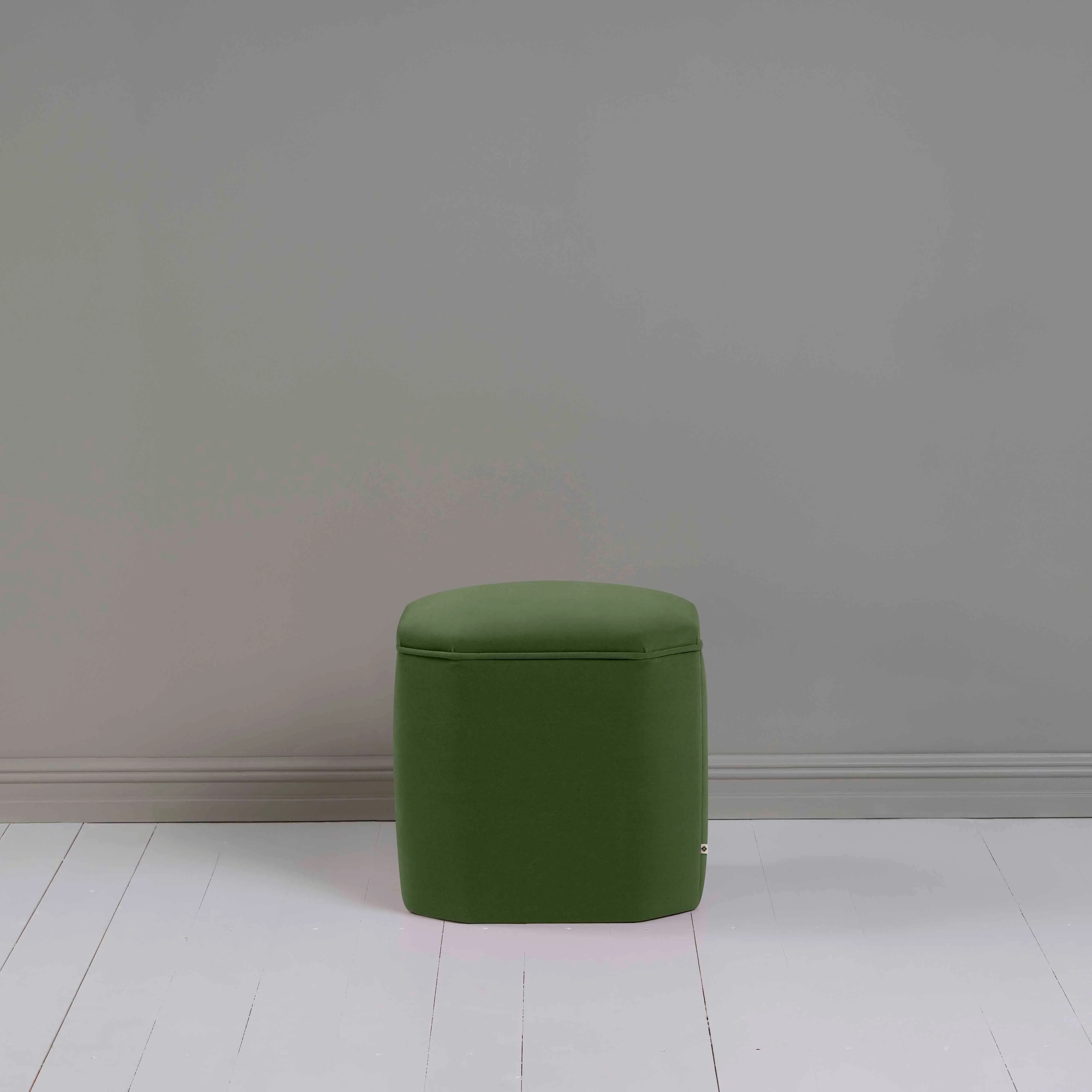 Thither Hexagonal Ottoman in Intelligent Velvet Juniper - Image 3