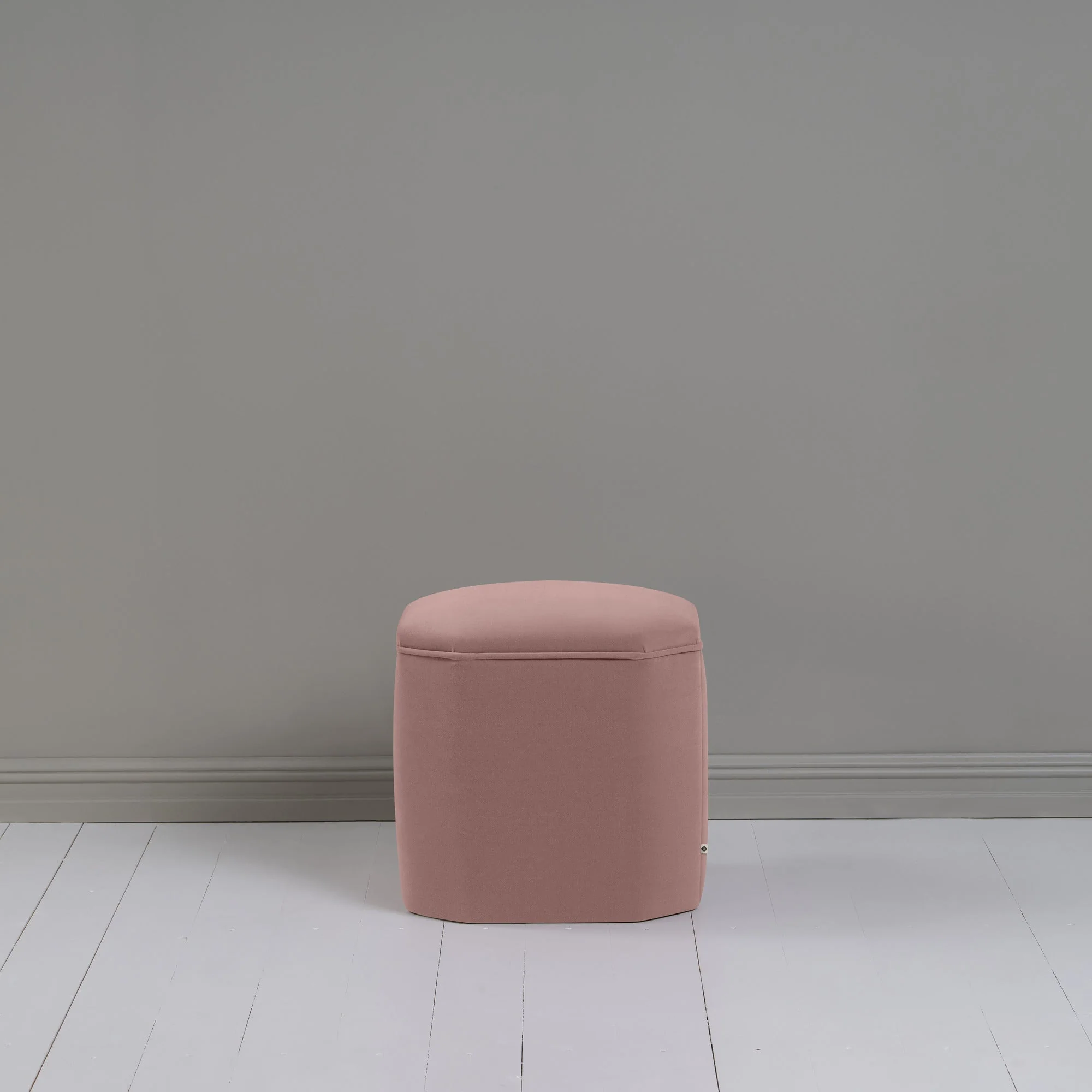 Thither Hexagonal Ottoman in Intelligent Velvet Rose - Image 3
