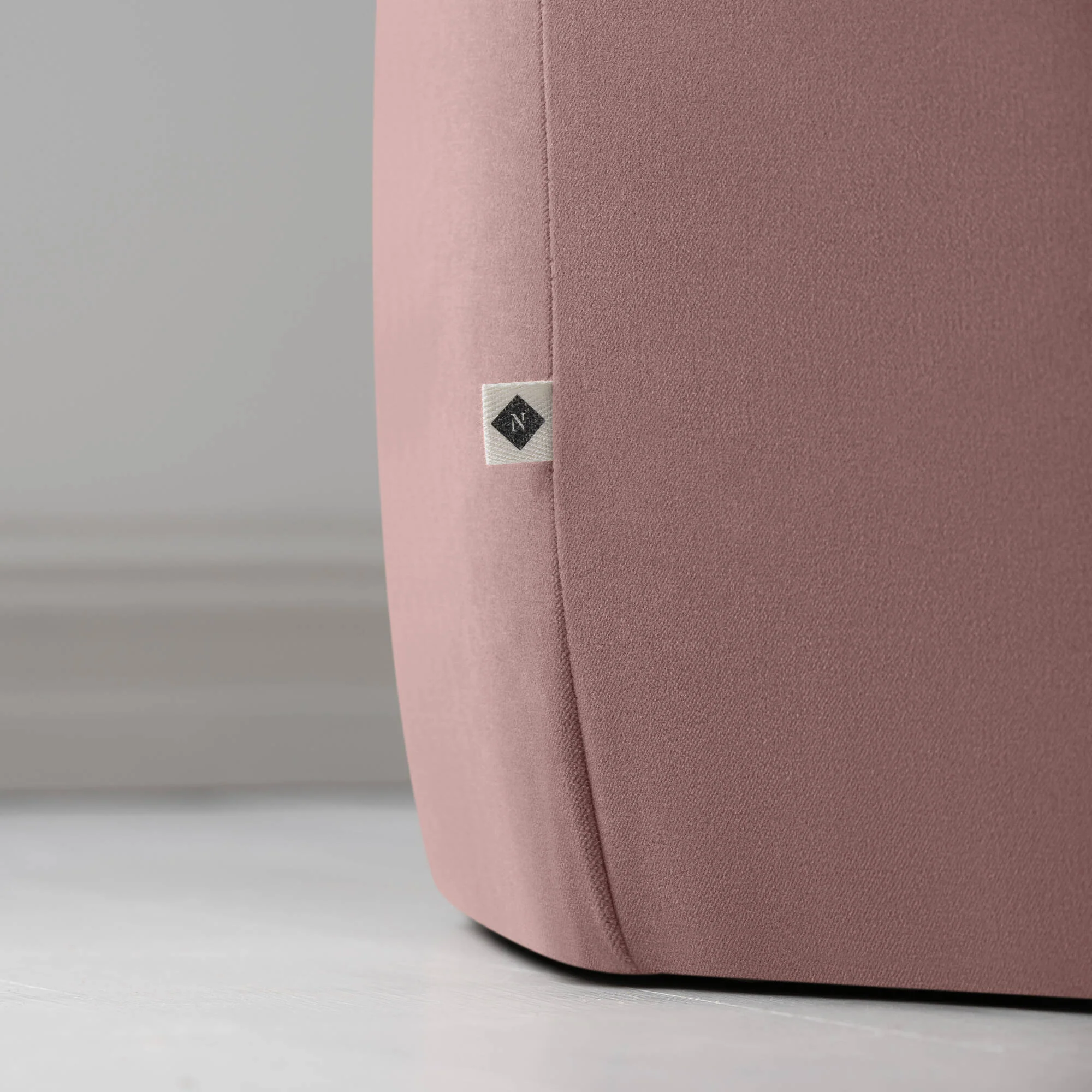 Thither Hexagonal Ottoman in Intelligent Velvet Rose - Image 6