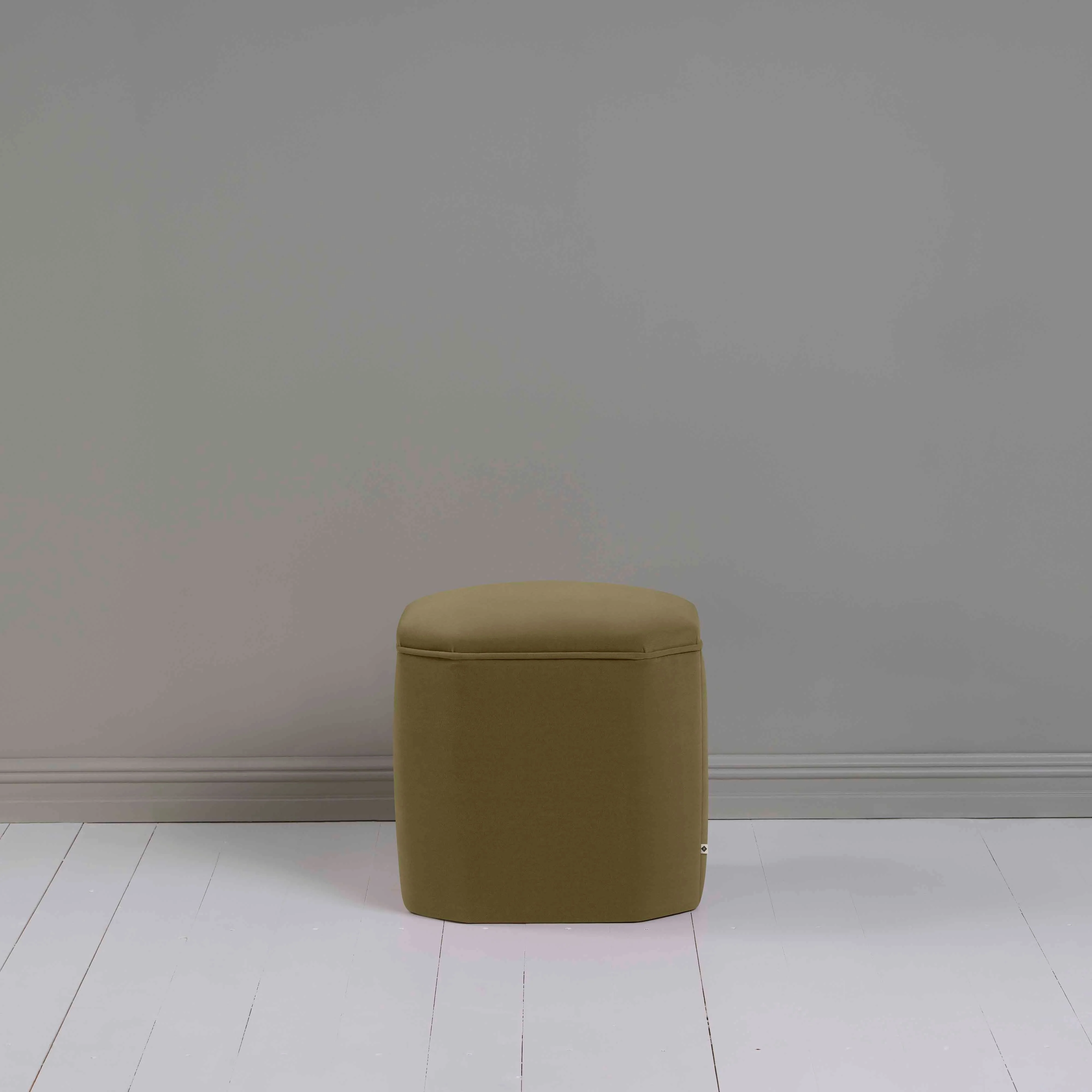 Thither Hexagonal Ottoman in Intelligent Velvet Sepia - Image 3