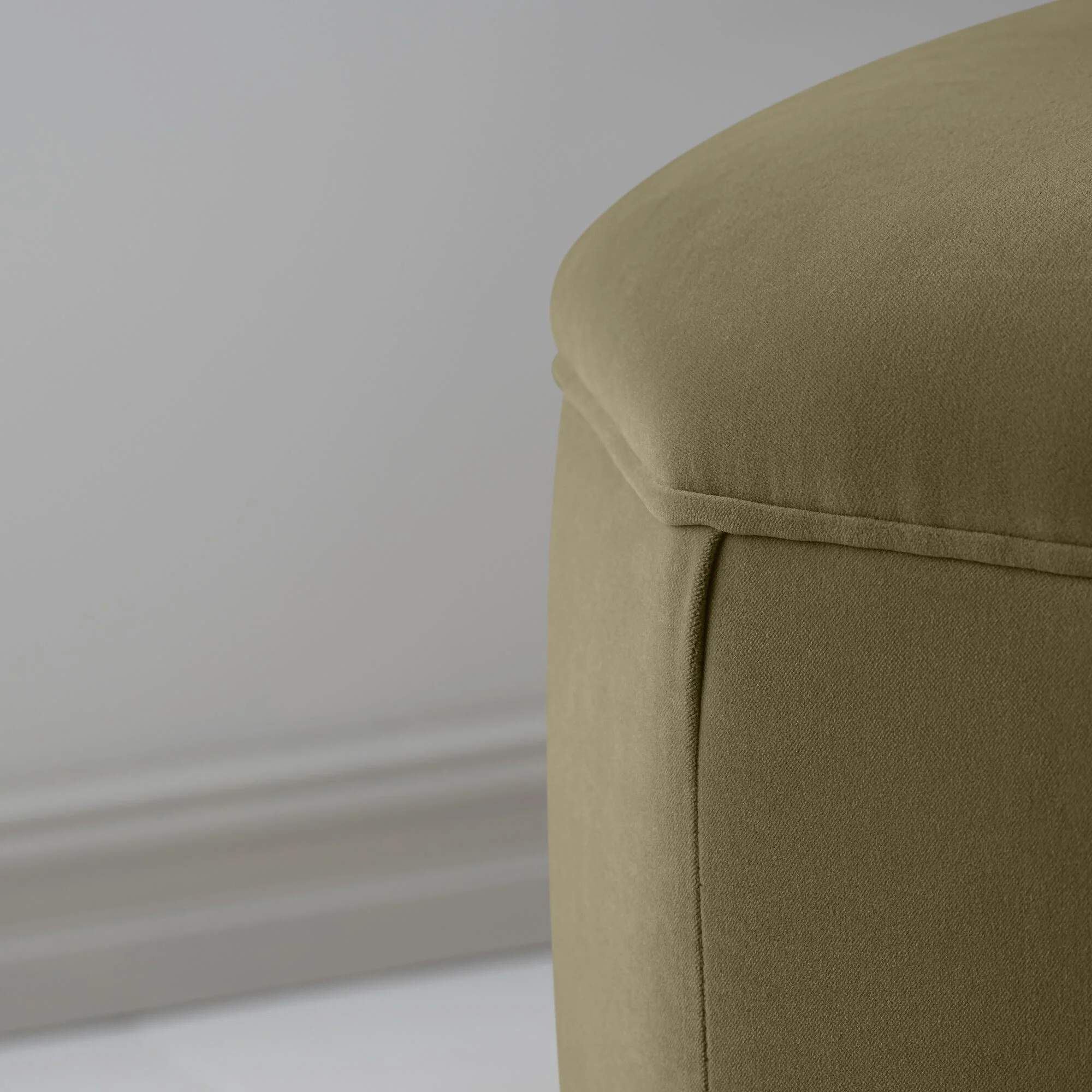 Thither Hexagonal Ottoman in Intelligent Velvet Sepia - Image 5