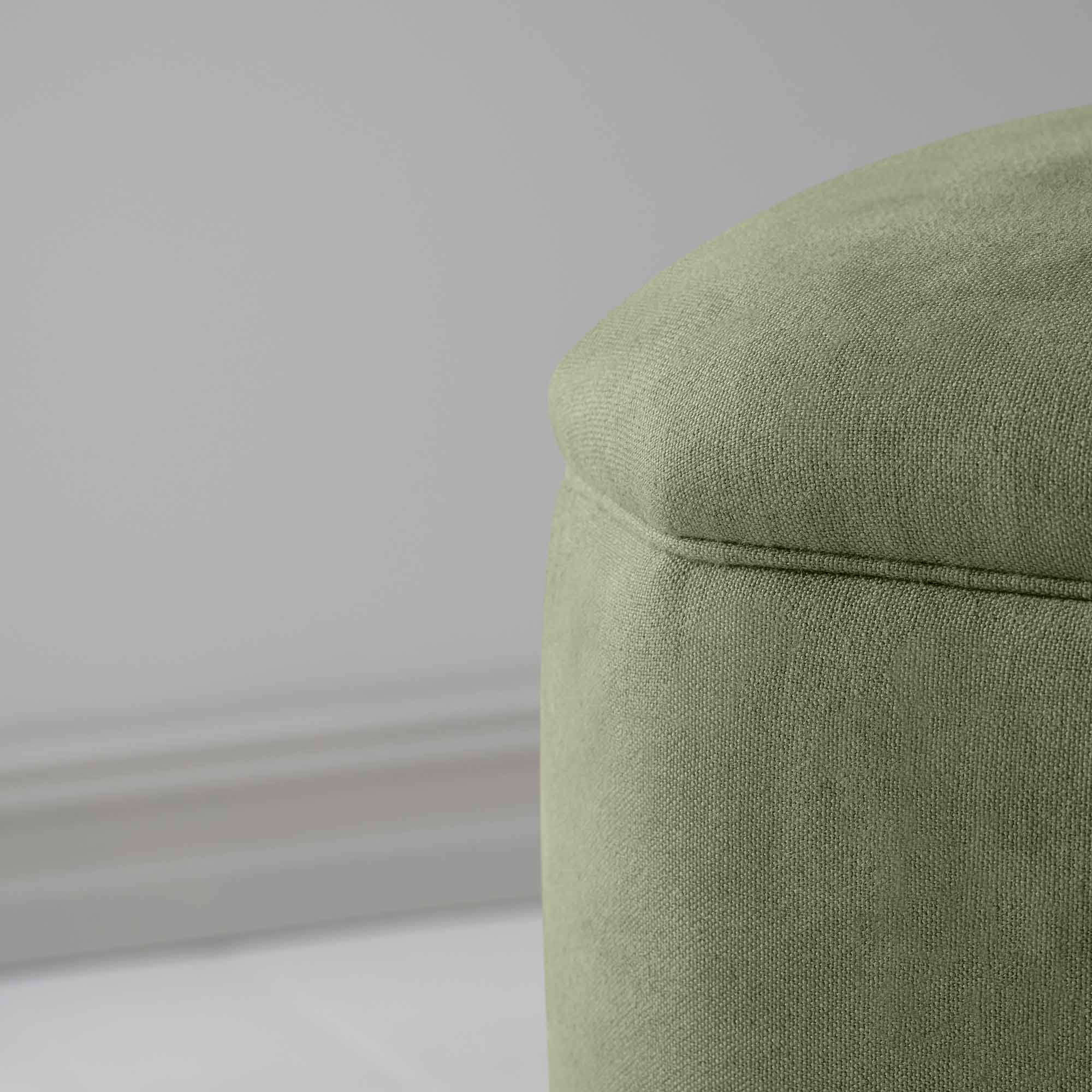 Thither Hexagonal Ottoman in Laidback Linen Moss - Image 5