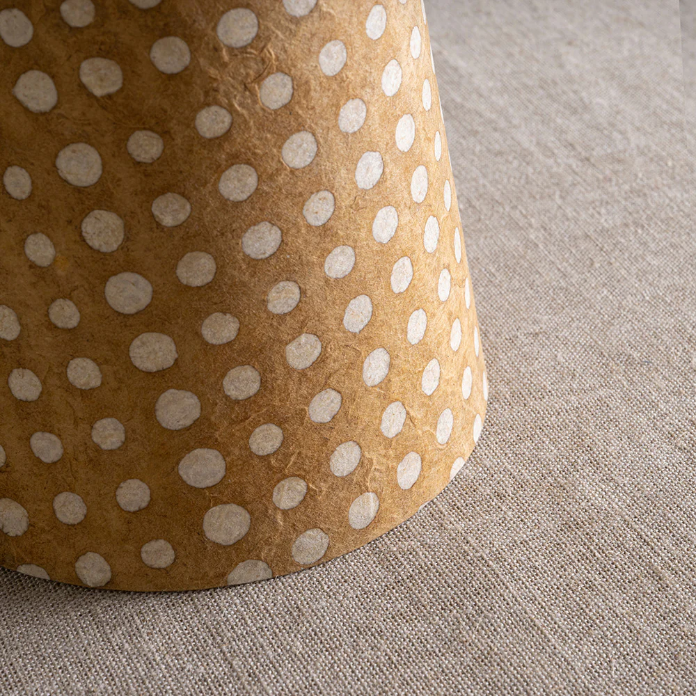 To The Point Batik Paper Empire Lamp Shade in Spotty Dotty Tan - Image 3