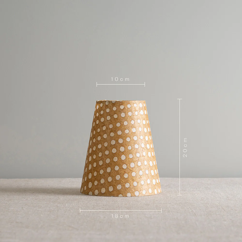 To The Point Batik Paper Empire Lamp Shade in Spotty Dotty Tan - Image 6